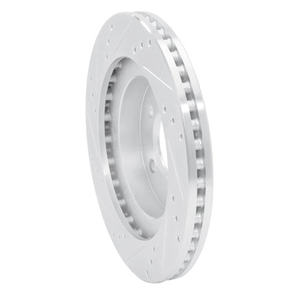 R1 Concepts R1 98-04 Chrysler 300M Front Right Drilled & Slotted Silver Brake Rotor