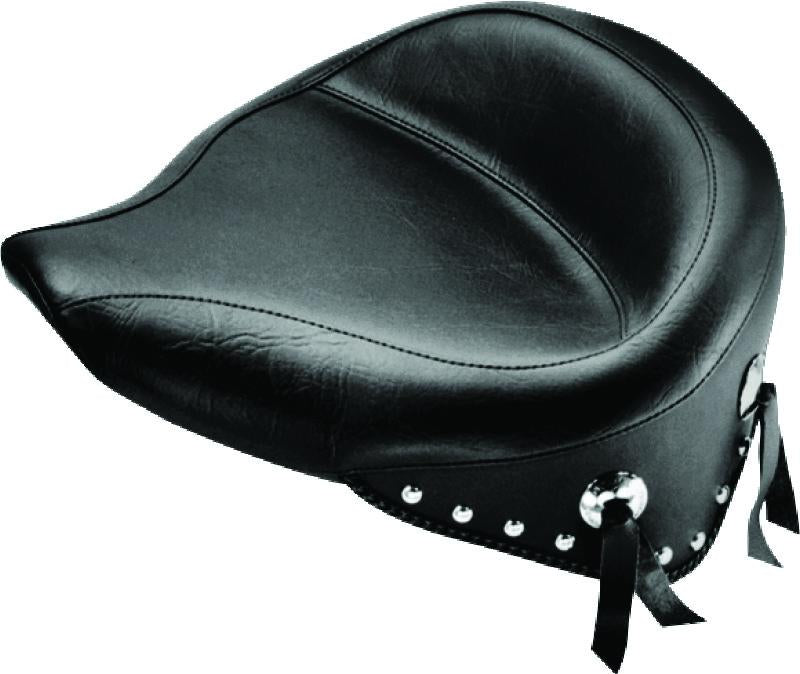 Mustang Motorcycle Mustang 84-06 Harley Standard Rear Tire Wide Touring Solo Seat w/Studs - Black