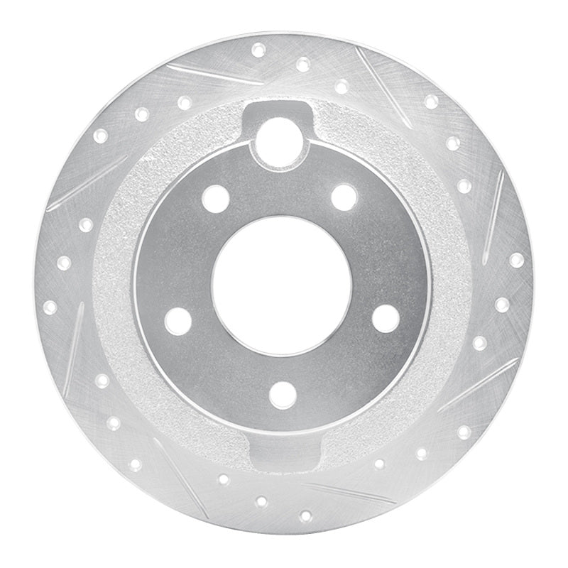 R1 Concepts R1 95-02 Mazda Millenia Rear Right Drilled & Slotted Silver Brake Rotor