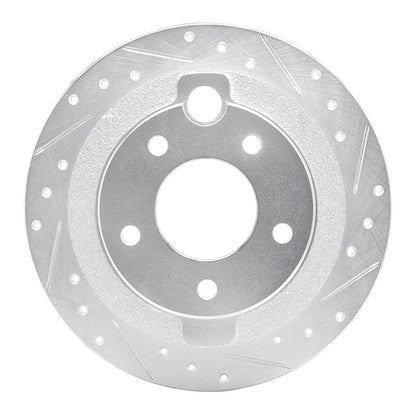 R1 Concepts R1 95-02 Mazda Millenia Rear Right Drilled & Slotted Silver Brake Rotor