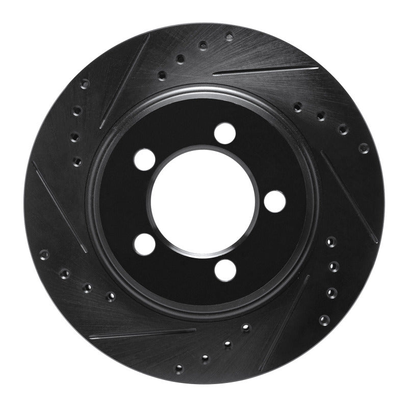 R1 Concepts R1 67-67 Ford Thunderbird Front Left Drilled & Slotted Black Brake Rotor