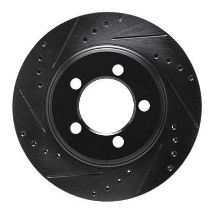 R1 Concepts R1 67-67 Ford Thunderbird Front Left Drilled & Slotted Black Brake Rotor