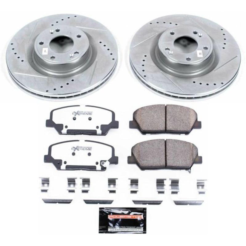 PowerStop Power Stop 10-16 Hyundai Genesis Coupe Front Z26 Street Warrior Brake Kit