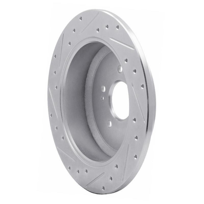 R1 Concepts R1 07-12 Hyundai Veracruz Rear Right Drilled & Slotted Silver Brake Rotor