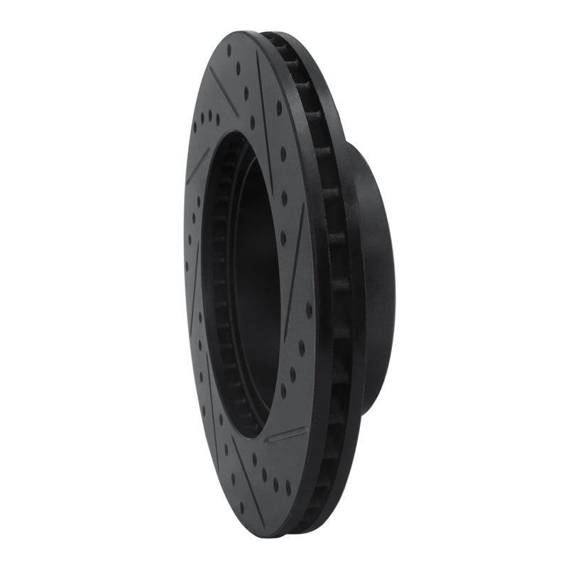 R1 Concepts R1 91-98 Toyota 4Runner Front Left Drilled & Slotted Black Brake Rotor
