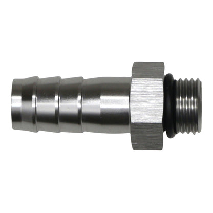 DeatschWerks 6AN ORB Male to 1/2in Male Triple Barb Fitting (Incl O-Ring) - Anodized DW Titanium