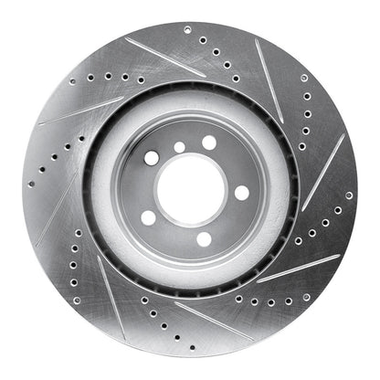 R1 Concepts R1 06-12 Land Rover Range Rover Front Left Drilled & Slotted Silver Brake Rotor