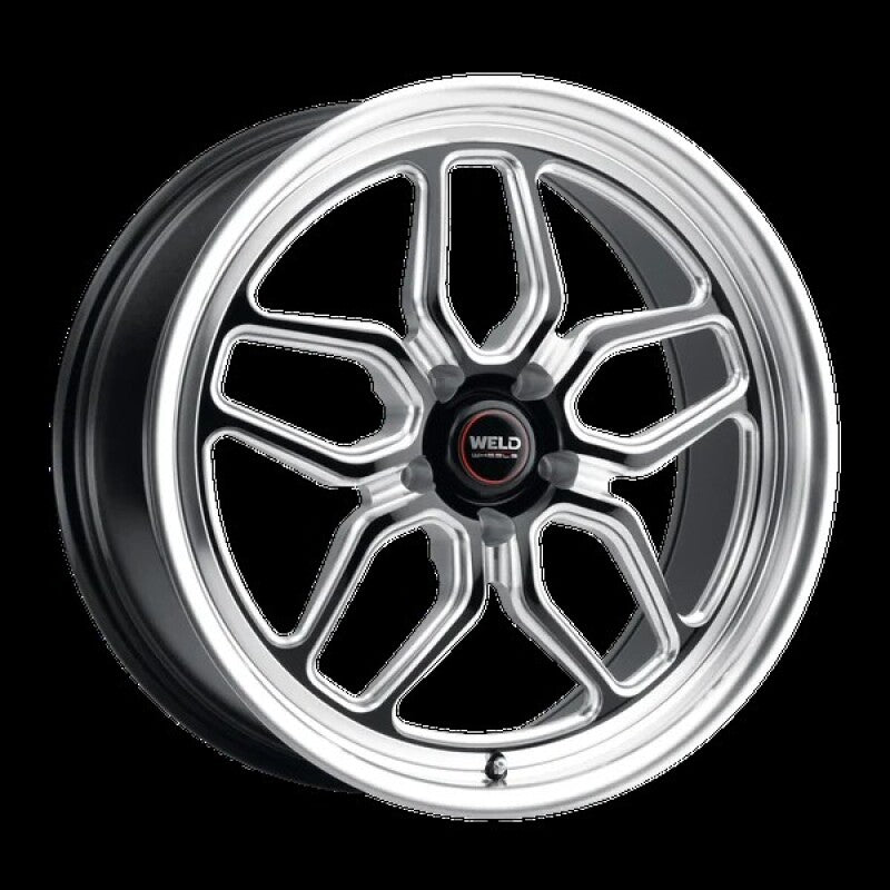 Weld S152 20X5 Laguna Drag 5X120 ET-23 BS2.1 Gloss Black MIL Dia 78.1