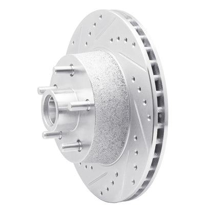 R1 Concepts R1 68-70 Ford Falcon Front Left Drilled & Slotted Silver Brake Rotor