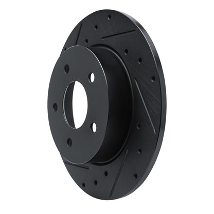 R1 Concepts R1 19-25 Nissan ALTIMA Rear Left Drilled & Slotted Black Brake Rotor