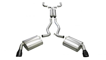 CORSA Performance Corsa 2010-2015 Chevrolet Camaro Coupe SS 6.2L V8 Auto Black Sport Cat-Back + XO Exhaust