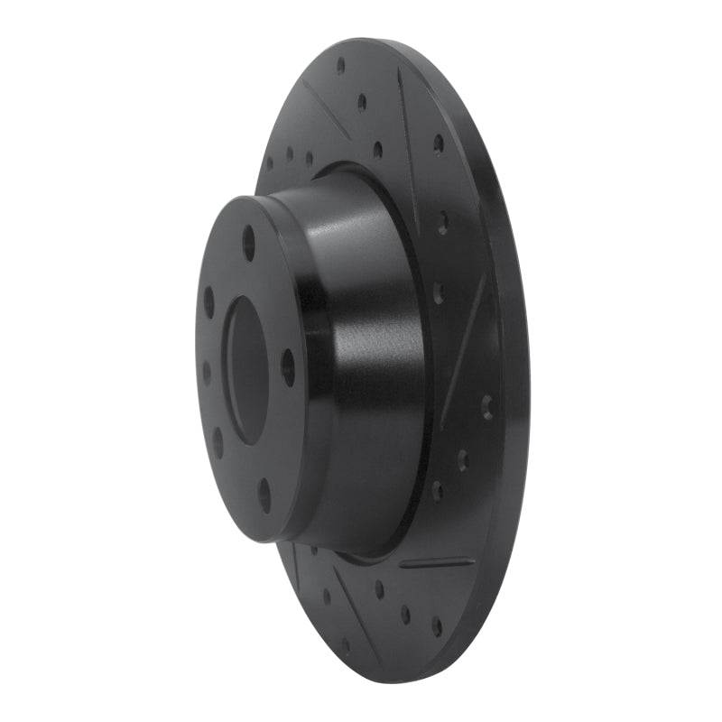 R1 Concepts R1 08-15 Audi TT Quattro Rear Right Drilled & Slotted Black Brake Rotor