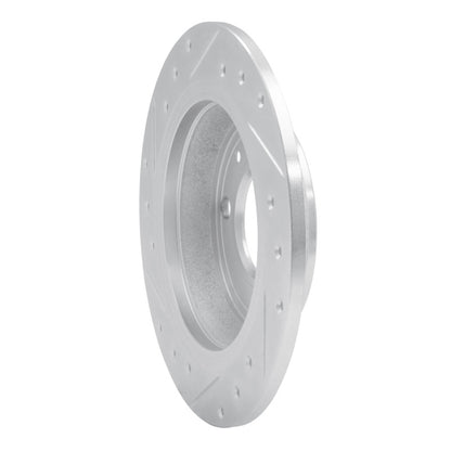R1 Concepts R1 86-98 Saab 9000 Rear Right Drilled & Slotted Silver Brake Rotor