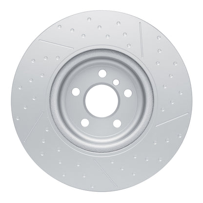 DFC 20-25 BMW M440i Left Rear GeoSPEC Coated Rotor - Dimpled and Slotted