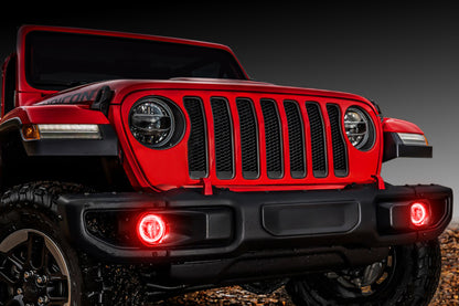 ORACLE Lighting Oracle Jeep Wrangler JL/Gladiator JT LED Surface Mount Fog Light Halo Kit - ColorSHIFT