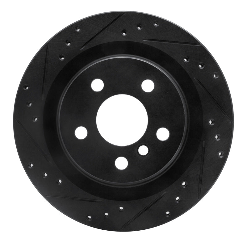 R1 Concepts R1 16-26 BMW 228I Gran Coupe Rear Left Drilled & Slotted Black Brake Rotor
