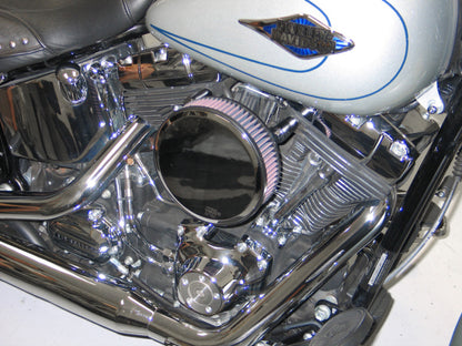 K&N Engineering K&N Street Round Metal Intake System - Harley-Davidson - Red Filter 6-8 Size 2.4in In Dia 2.5in H