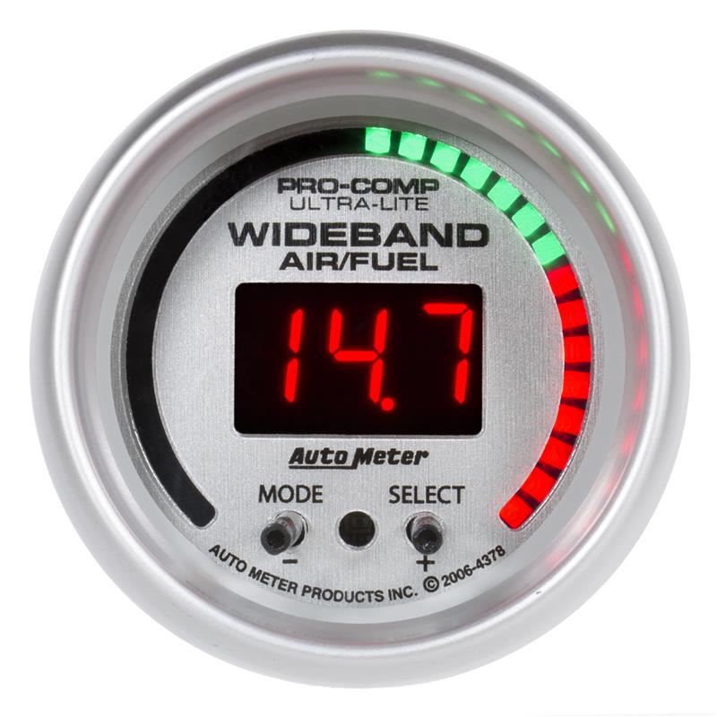 Autometer Ultra-Lite 52mm Air/Fuel Ratio Pro Plus Digital w/ Peak & Warning Gauge