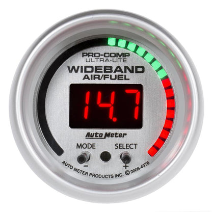 Autometer Ultra-Lite 52mm Air/Fuel Ratio Pro Plus Digital w/ Peak & Warning Gauge