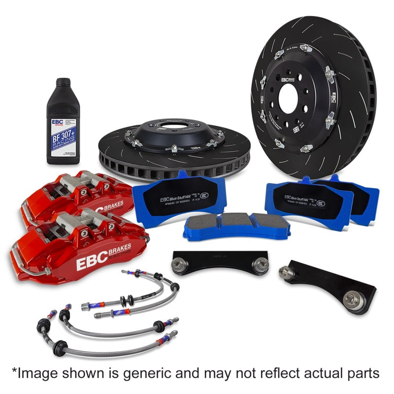 EBC Racing 14-19 BMW M3 F80/F82/F87 3.0T Red Apollo-4 380mm Rotors Front Big Brake Kit