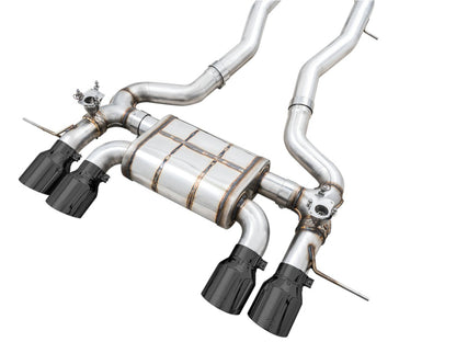 AWE Tuning SwitchPath Cat-Back Exhaust for BMW G8X M3/M4 - Diamond Black Tips