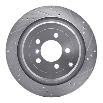 R1 Concepts R1 06-12 Land Rover Range Rover Rear Right Drilled & Slotted Silver Brake Rotor