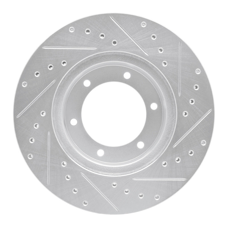 R1 Concepts R1 91-98 Toyota T100 Front Left Drilled & Slotted Silver Brake Rotor