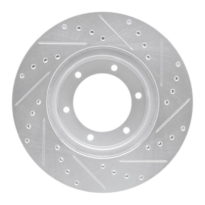 R1 Concepts R1 91-98 Toyota T100 Front Left Drilled & Slotted Silver Brake Rotor