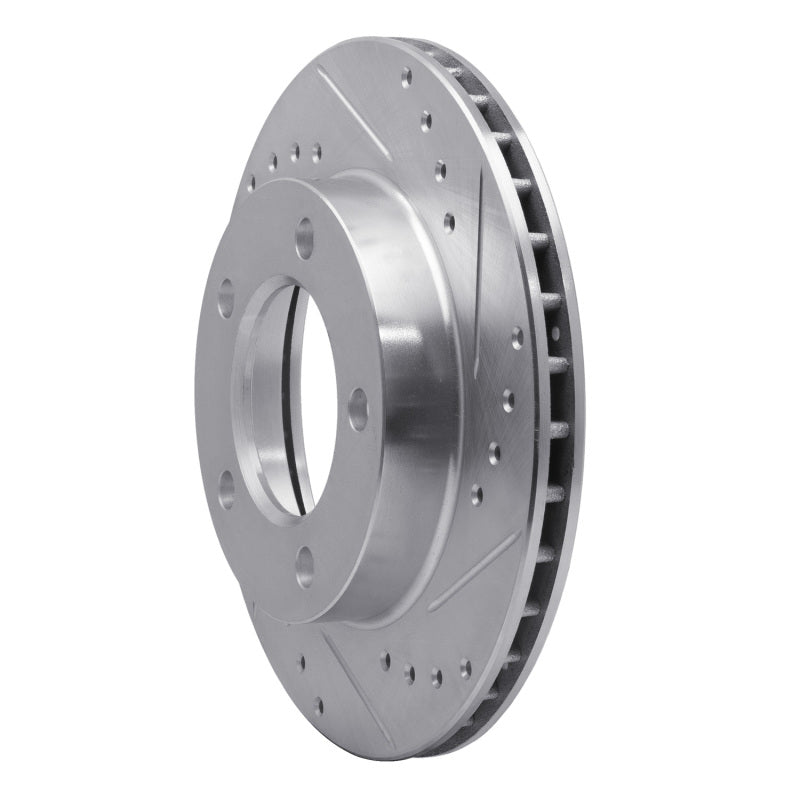 R1 Concepts R1 76-86 Jeep CJ5 Front Right Drilled & Slotted Silver Brake Rotor