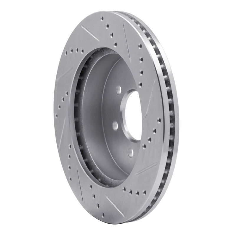 R1 Concepts R1 03-04 Dodge DAKOTA RWD Front Left Drilled & Slotted Silver Brake Rotor