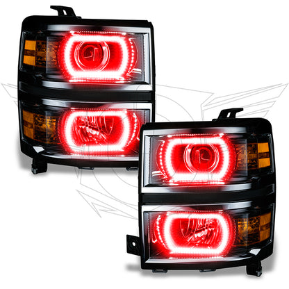 ORACLE Lighting Oracle Chevy Silverado 14-15 Halo Kit Projector Style - ColorSHIFT w/ 2.0 Controller