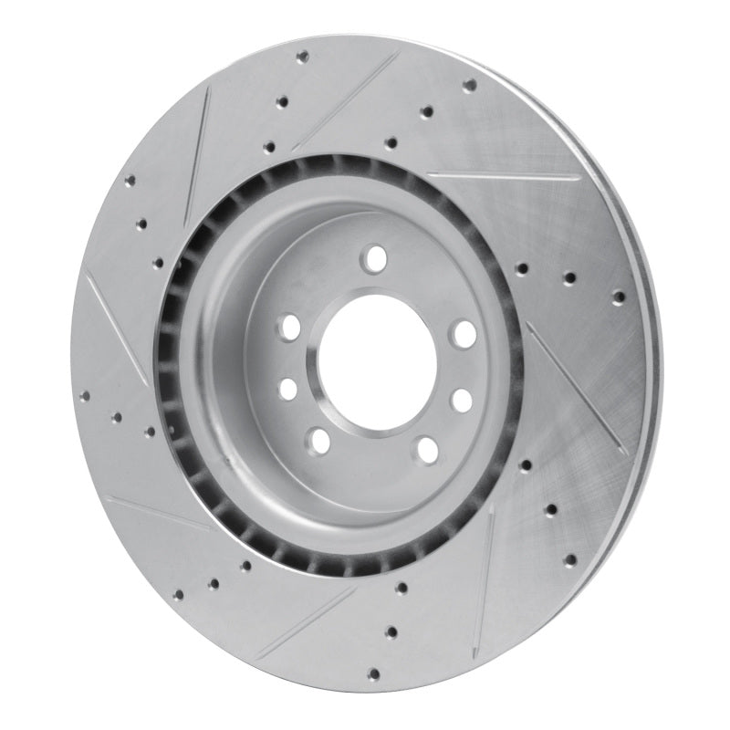 R1 Concepts R1 06-17 Land Rover Range Rover Front Right Drilled & Slotted Silver Brake Rotor