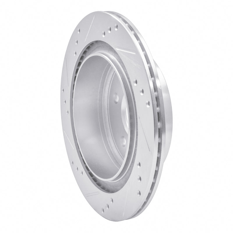 R1 Concepts R1 02-06 Infiniti M45 Rear Right Drilled & Slotted Silver Brake Rotor
