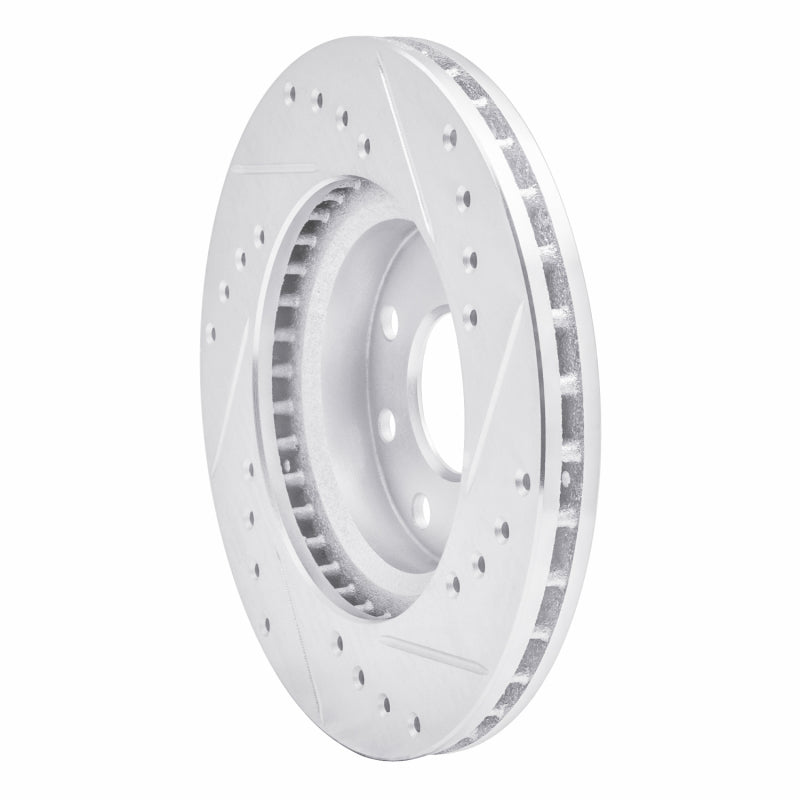 R1 Concepts R1 90-93 Asuna SUNFIRE Front Left Drilled & Slotted Silver Brake Rotor