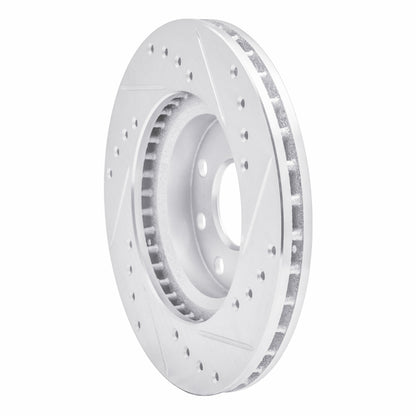 R1 Concepts R1 90-93 Asuna SUNFIRE Front Left Drilled & Slotted Silver Brake Rotor