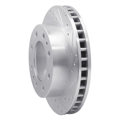 R1 Concepts R1 99-20 Cadillac DeVille Front Right Drilled & Slotted Silver Brake Rotor
