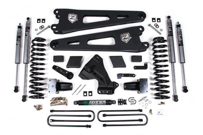 Zone Offroad 23-26 Ford F250/F350 4WD 7in Radius Arm Susp. Lift Kit 4.5in Rear - Adv. Series Shocks