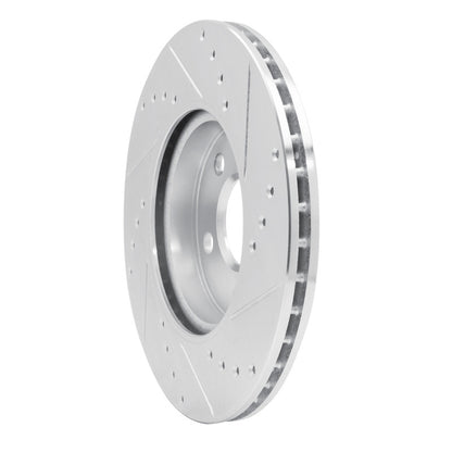 R1 Concepts R1 14-21 Mini Cooper (Excl Clubman) Front Left Drilled & Slotted Silver Brake Rotor
