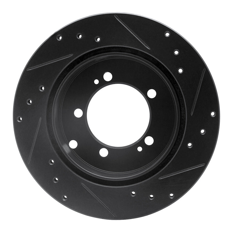 R1 Concepts R1 91-93 Dodge STEALTH Rear Left Drilled & Slotted Black Brake Rotor
