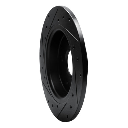 R1 Concepts R1 04-13 Volvo V50 Rear Right Drilled & Slotted Black Brake Rotor