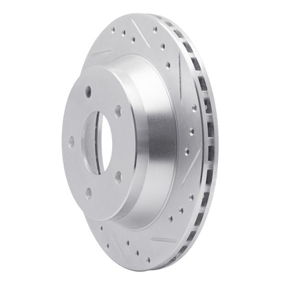 R1 Concepts R1 84-87 Chevrolet Corvette Front Right Drilled & Slotted Silver Brake Rotor