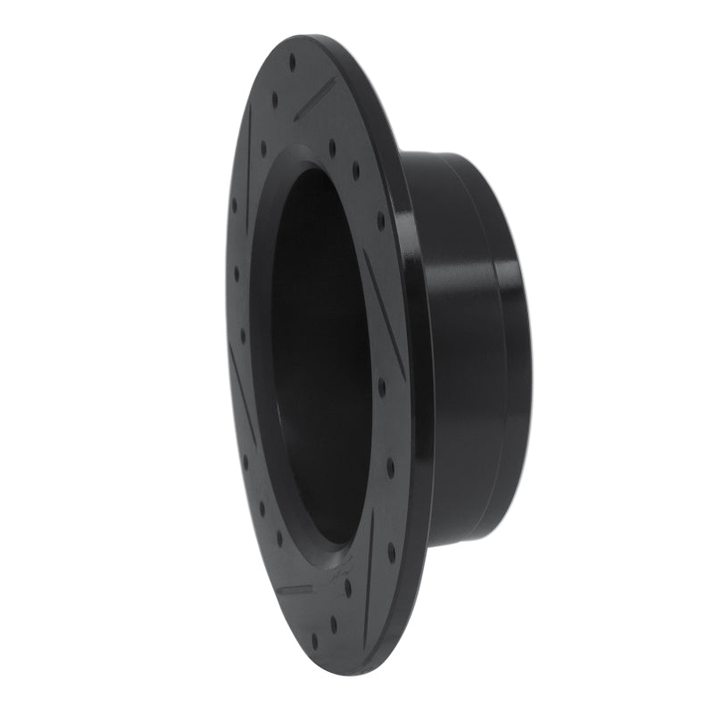R1 Concepts R1 79-81 Nissan 200SX Rear Right Drilled & Slotted Black Brake Rotor