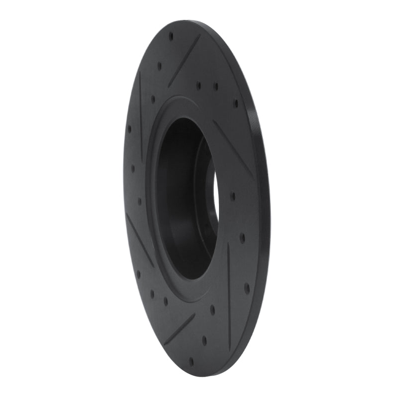 R1 Concepts R1 62-80 MG MGB Front Right Drilled & Slotted Black Brake Rotor