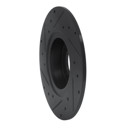 R1 Concepts R1 62-80 MG MGB Front Right Drilled & Slotted Black Brake Rotor