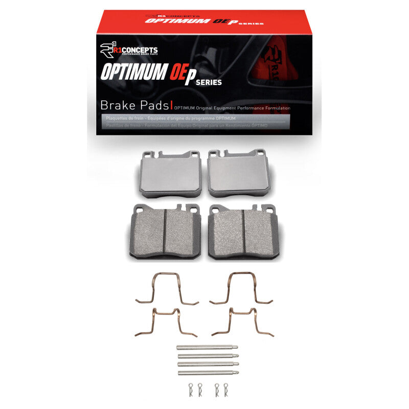 R1 Concepts R1 79-85 Mercedes-Benz 280SE Front Optimum OE Pads & Hardware Kit