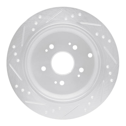 R1 Concepts R1 2005-2018 Acura RDX Rear Right Drilled & Slotted Silver Brake Rotor