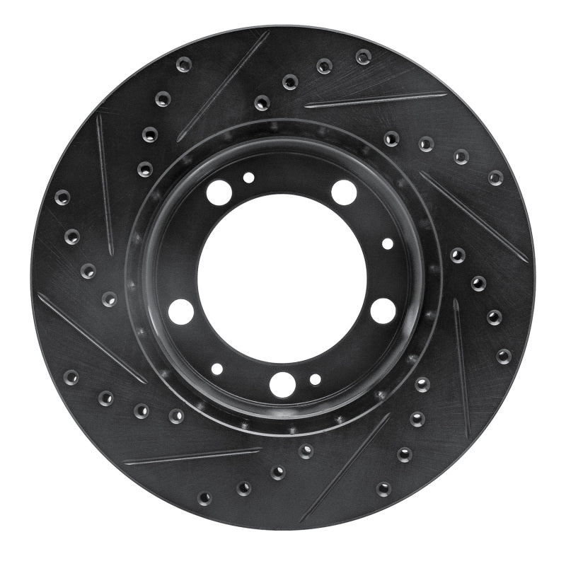 R1 Concepts R1 87-89 Porsche 944 Except Turbo Front Right Drilled & Slotted Black Brake Rotor
