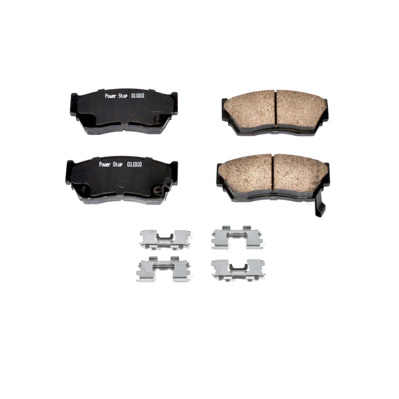 PowerStop Power Stop 91-93 Nissan NX Front Z17 Evolution Ceramic Brake Pads w/Hardware
