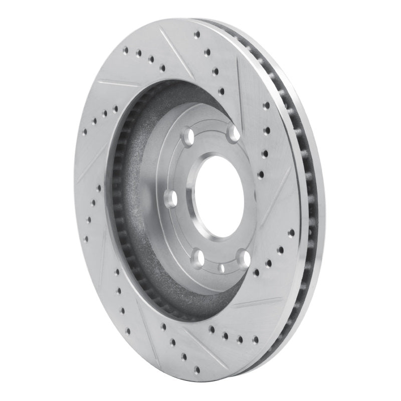 R1 Concepts R1 07-17 Buick Enclave Front Left Drilled & Slotted Silver Brake Rotor