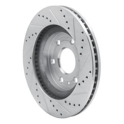 R1 Concepts R1 07-17 Buick Enclave Front Left Drilled & Slotted Silver Brake Rotor